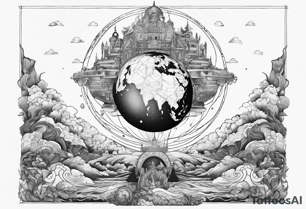 atlas holding the earth above his shoulders tattoo idea