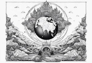 atlas holding the earth above his shoulders tattoo idea