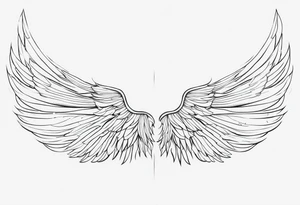 angle wings tattoo idea