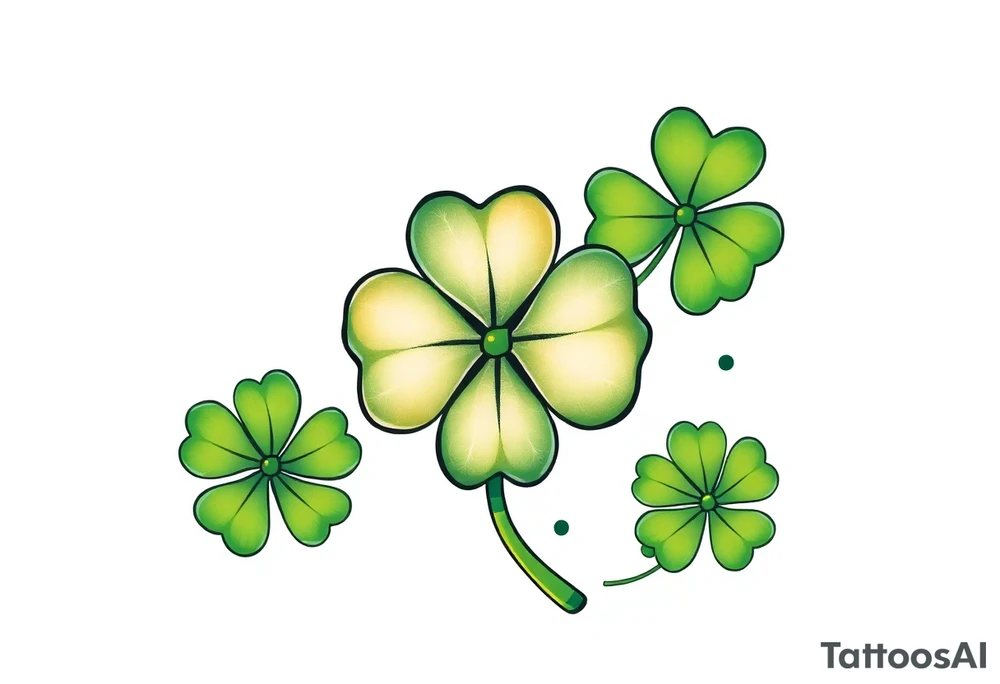 4-leaf clover tattoo idea
