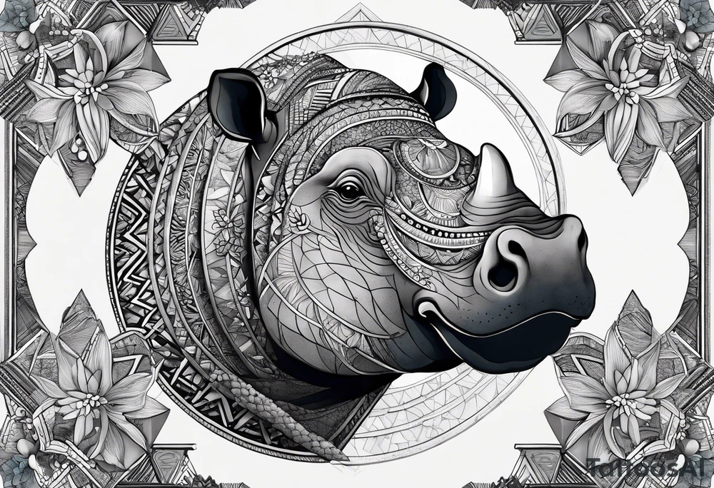 Very asymmetrical, +geometric pattern, with realistic full moon, with hippo,+tribal, +geometric, +inkart , +blackwork, +grey scale, + sketch
with wintersweet flower bud, +inkart touch, +for men, detailed , combined favourite , tattoo idea