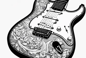 Broken Electric Guitar tattoo idea