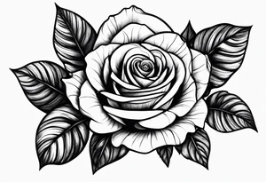 Roses with 2 names tattoo idea
