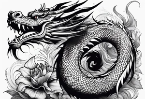 Dragon with Asian features. tattoo idea