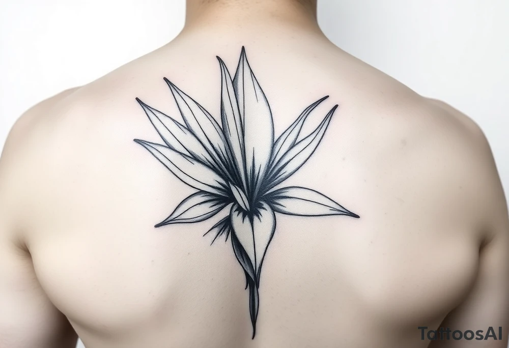 Bird of paradise flower tattoo idea