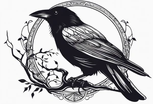 A witch's Raven tattoo idea