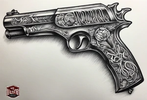 A forearm tattoo that includes a halligan bar and flathead axe tattoo idea