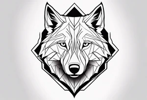 Powerful wolf tattoo idea