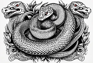 Neo traditional snake tattoo idea