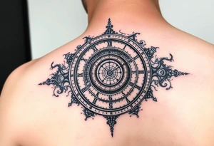Space-time, universe, spiral clock tattoo idea