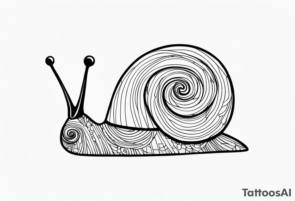 Whimsical Snail tattoo idea