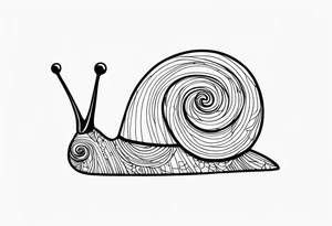 Whimsical Snail tattoo idea