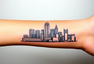 Memphis, Tennessee skyline tattoo idea