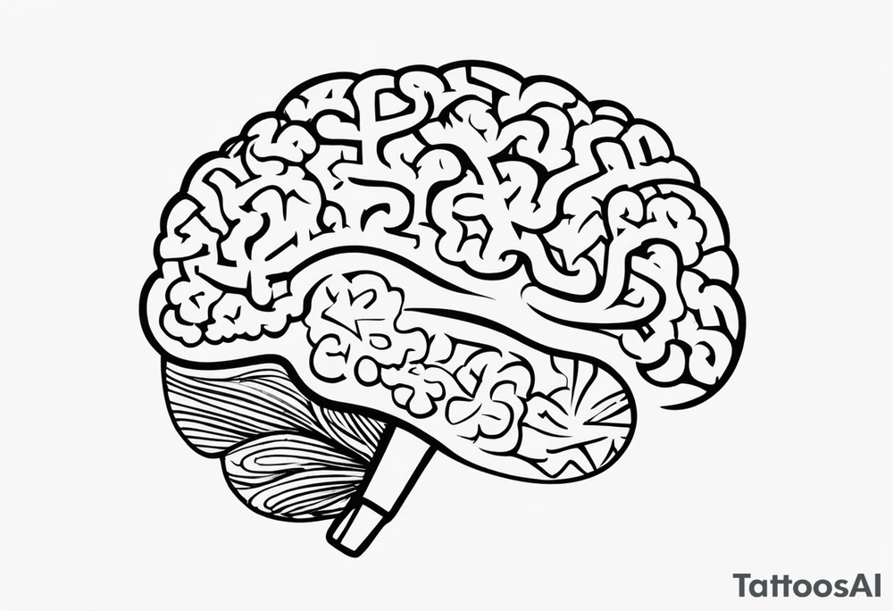 brain having trama tattoo idea