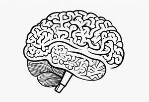 brain having trama tattoo idea