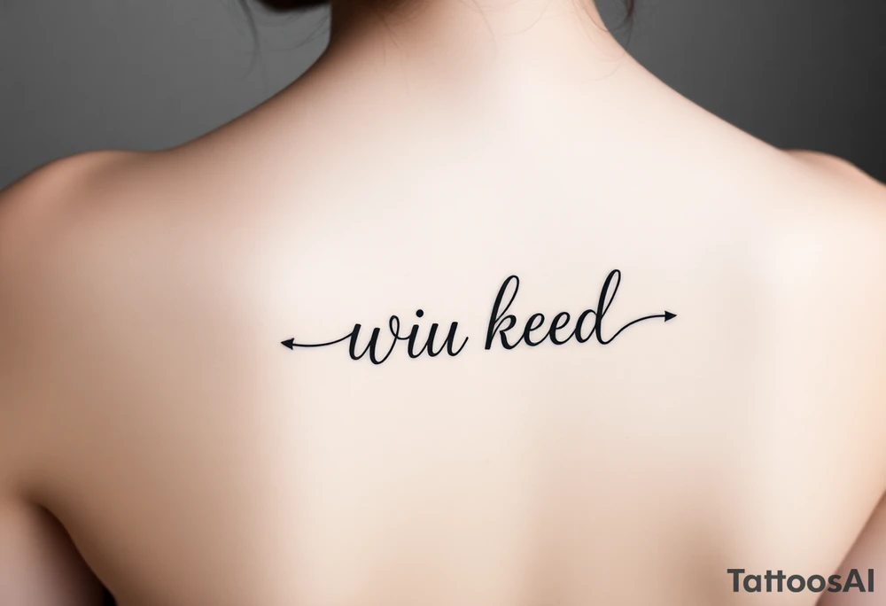 Wicked theme with lettering “for good” tattoo idea