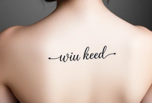 Wicked theme with lettering “for good” tattoo idea