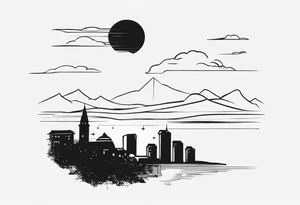 ✈︎ with roman date tattoo idea