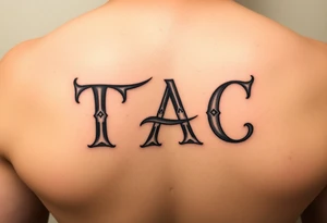 The initials TAC tattoo idea