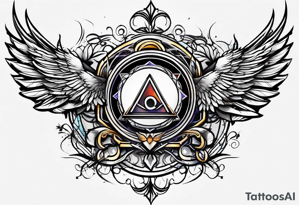 free masonry symbol , rectangle tattoo idea