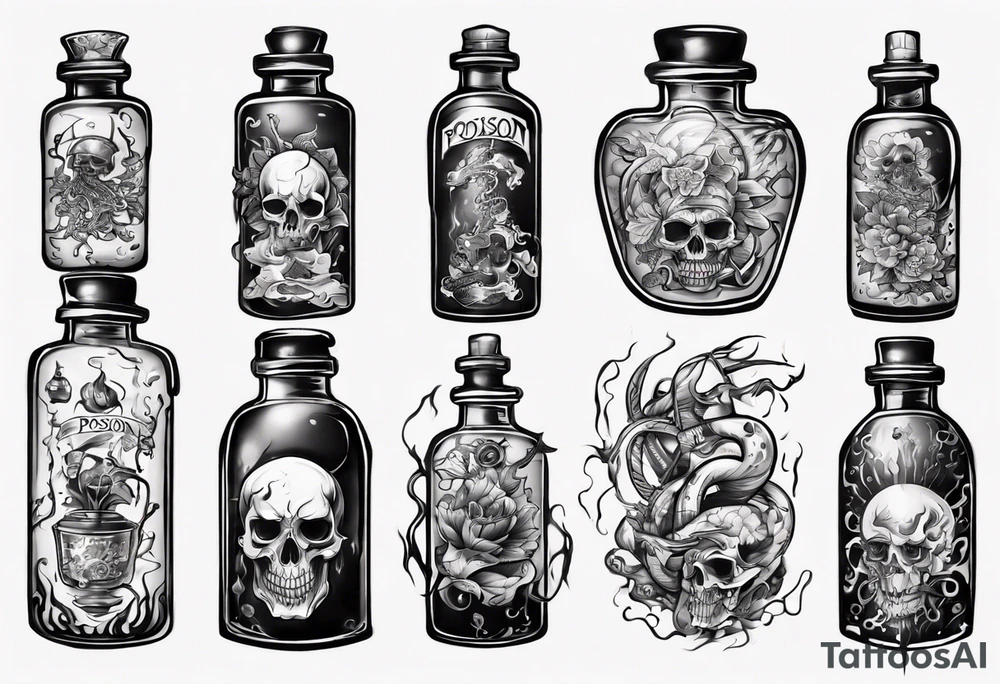 Poison bottle tattoo idea