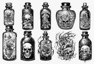Poison bottle tattoo idea