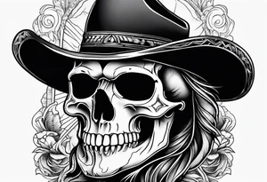cowboy skull tattoo idea