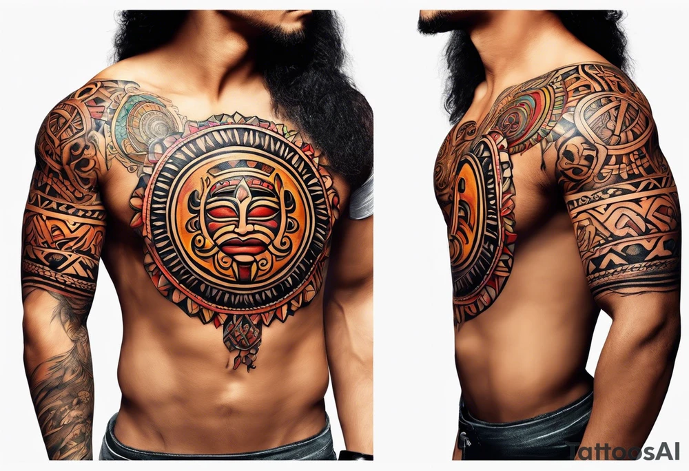 Taino sun tattoo idea