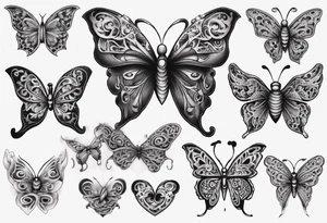 Butterfly wrap tattoos in heart tattoo idea