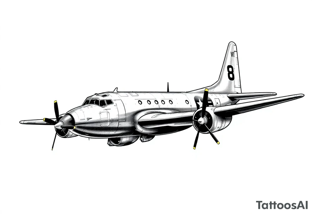 b26 marauder, aviation inspired, sleeve tattoo tattoo idea