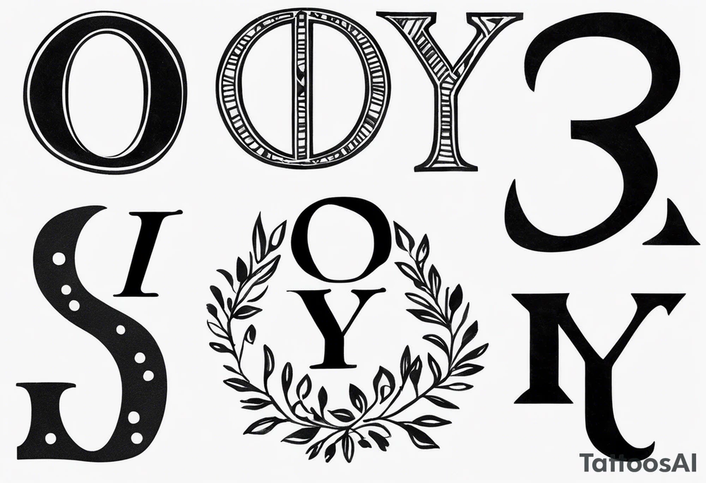 I want a minimal tattoo with combination of the letters Y and D tattoo idea