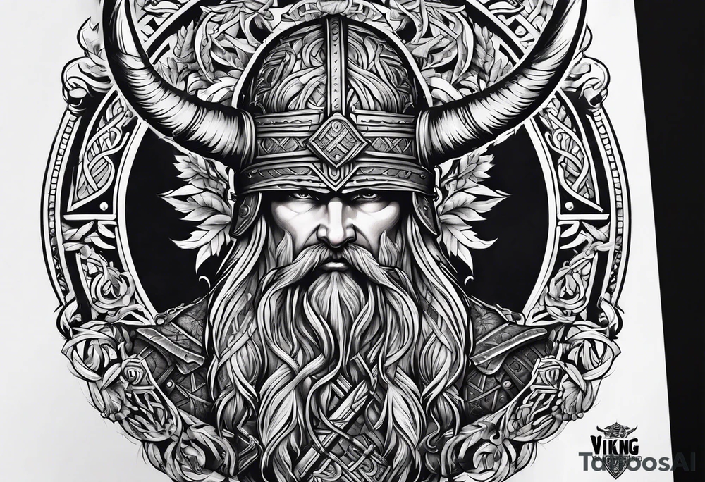 Full sleeve viking tattoo tattoo idea
