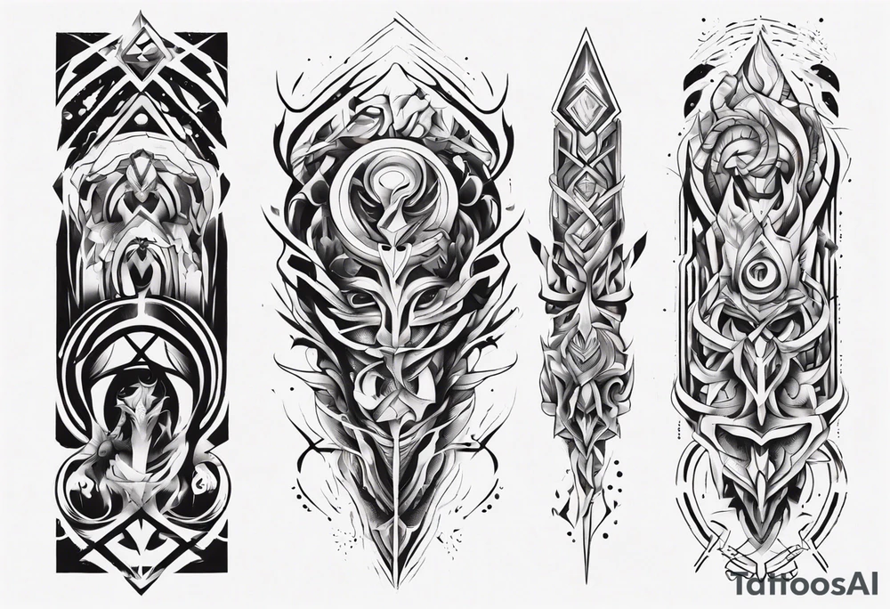 abstract tattoo for full arms tattoo idea