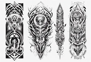 abstract tattoo for full arms tattoo idea
