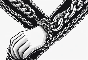 broken chain on wrist tattoo idea