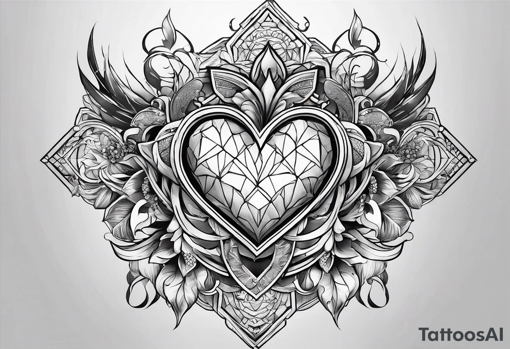 god smiting heart tattoo idea