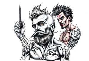 Pinup men tattoo idea