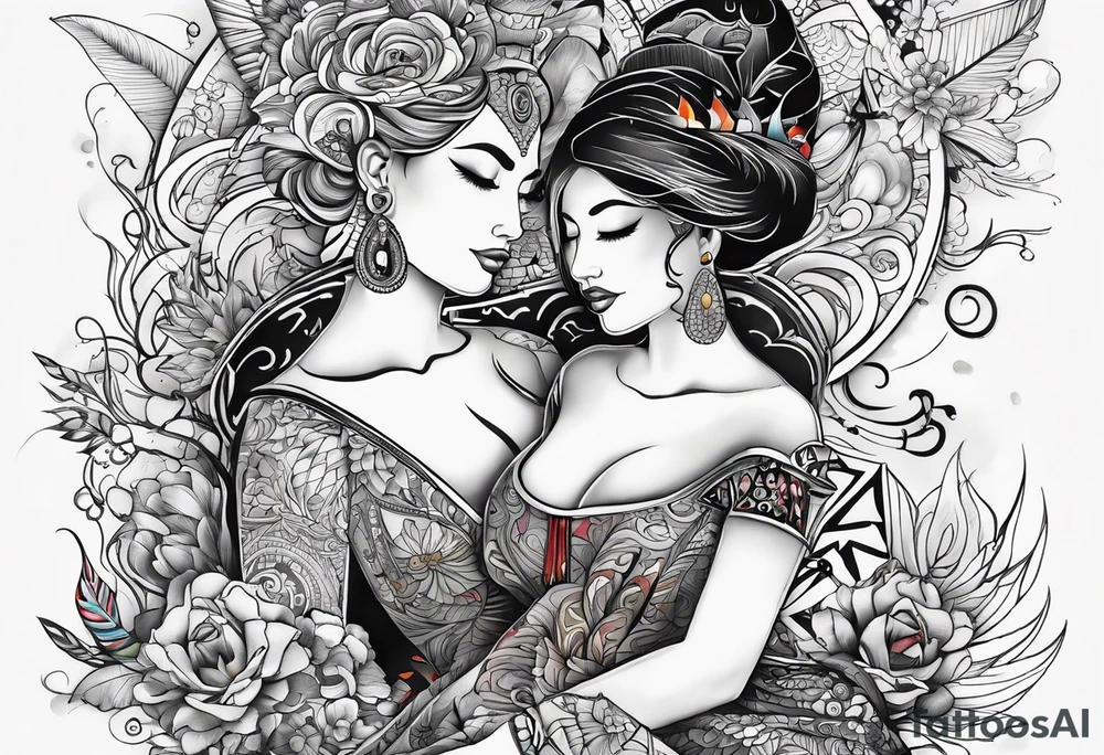 Something  for matching couples tattoo,, including the word Gizaagi’in tattoo idea
