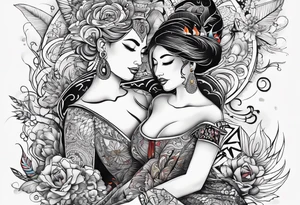 Something  for matching couples tattoo,, including the word Gizaagi’in tattoo idea