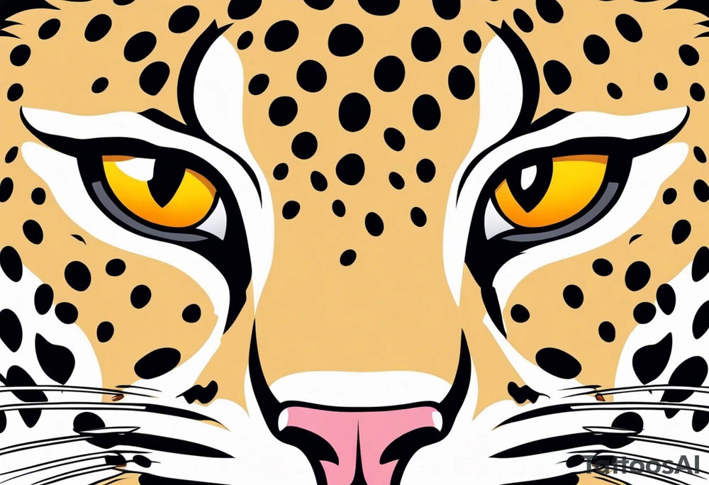 Cheetah face tattoo idea