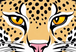 Cheetah face tattoo idea