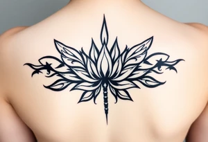 Lotus with dragonfly tattoo idea