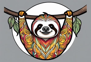 Hanging sloth tattoo idea