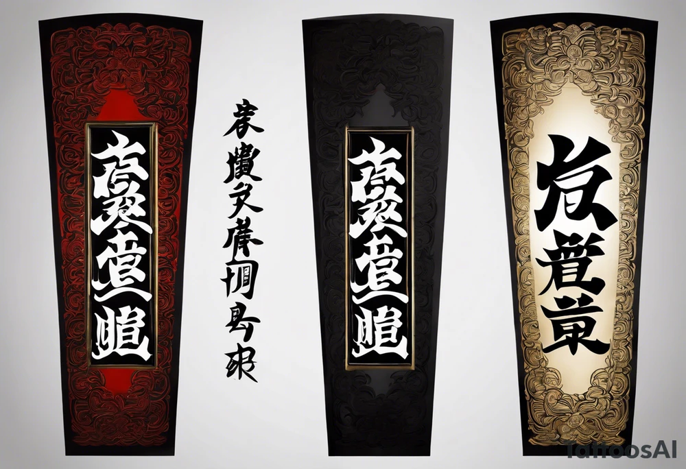 Center of the inner part of the forearm

The word "Bushido" in Japanese: This could be the central, written representation of the word "武士道" (Bushido) stylized in a traditional calligraphic font. This would visually symbolize the foundation of your tattoo and your beliefs. tattoo idea