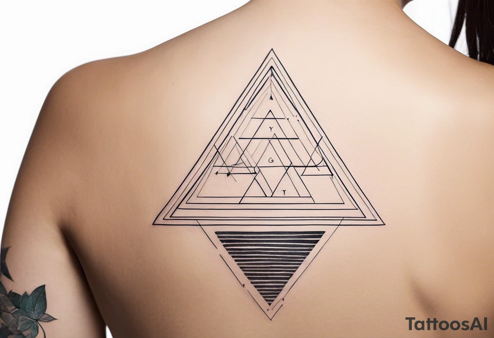 Generate a tattoo with a quote Know Thyself. Add a triangle and 3 starts. Use very thin lines. Tattoo is for oxter side of the shoulder tattoo idea