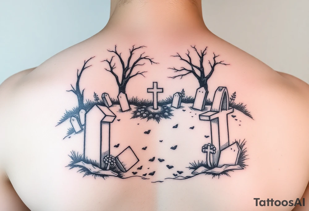 picnic at a graveyard tattoo idea