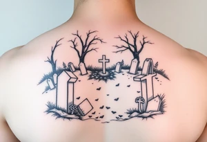 picnic at a graveyard tattoo idea