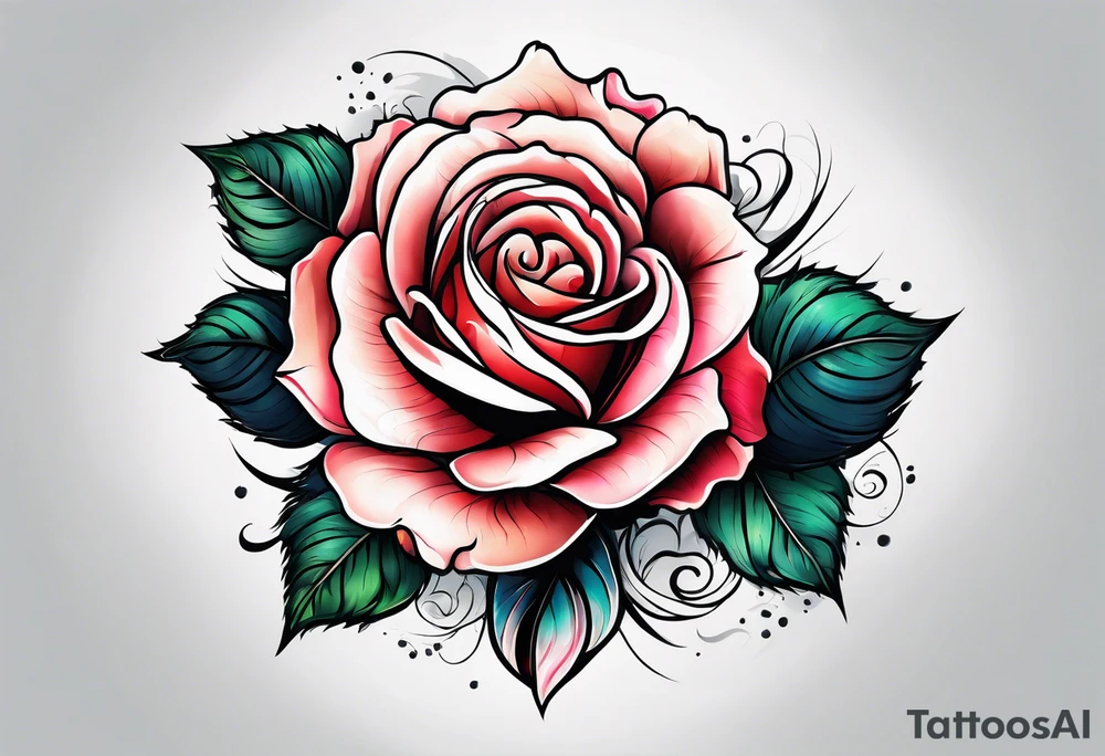 Sexy rose tattoo idea