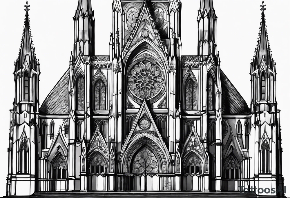 Gothic cathedral tattoo idea