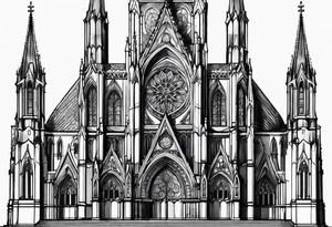 Gothic cathedral tattoo idea